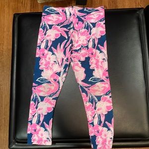Pink and blue floral leggings that were barely worn.